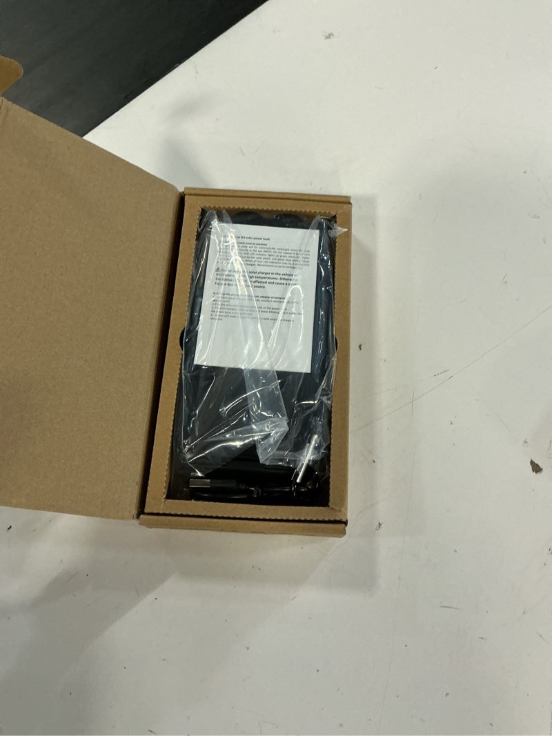 Condition photo showing Good Condition for solar-charger-power-bank-49800mah portable solar phone charger with led flashlight/15w fast charge usb c waterproof external backup battery pack for all cell phones & electronic devices black 49800mah