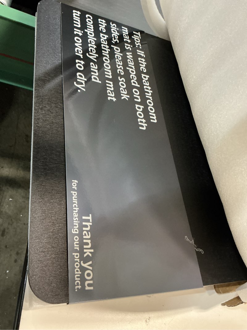 Condition photo showing Good Condition for Black Stone Bath Mat, 32''x20'' Non-Slip Diatomaceous Earth Stone Bath Mat, Super Absorbent Quick Drying for Bathroom/Kitchen, Easy to Clean 32" x 20" 1 Pack Black 1 Pack