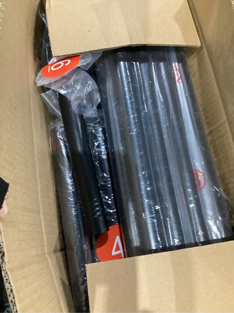 Condition photo showing Good Condition for room divider curtain rod, no drilling wall divider for room separation, adjustable 48-120in (h) 30-70in(w), heavy duty floor to ceiling tension rod divider, for temporary privacy wall divider-black black w:30-70inch