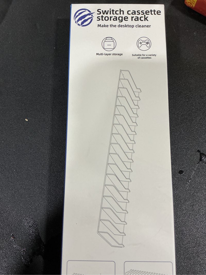 Condition photo showing New/Like New for Nargos Video Game Storage Holder for for PS5/ PS4/ PS3/ PS2/ Xbox One/Xbox 360 and Xbox Series X/S/Wii/Switch/Switch 2 Game Cases, DVD and Blu-Ray Organizer for Desk (2, White) White 2