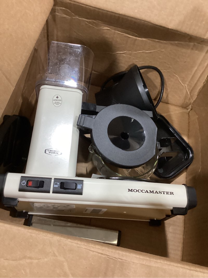 Condition photo showing As Is for moccamaster 53933 kbgv select 10-cup coffee maker, off-white, 40 ounce, 1.25l 10-cup off-white