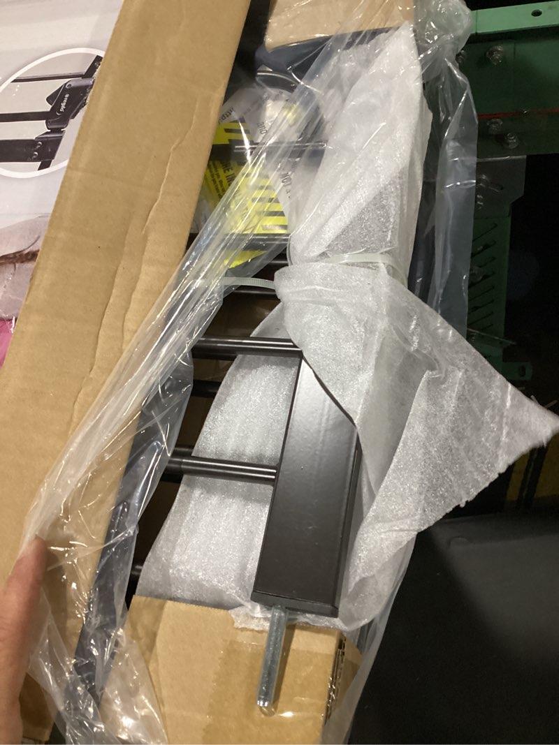 Condition photo showing New/Like New for regalo safety 30.5-58" extra wide arch baby gate with door, pressure mount walk through gate for doorways & bottom of stairs, babies, toddlers & pets, tested & safe, american designed, american owned black - 30.5-58"w x 30"h