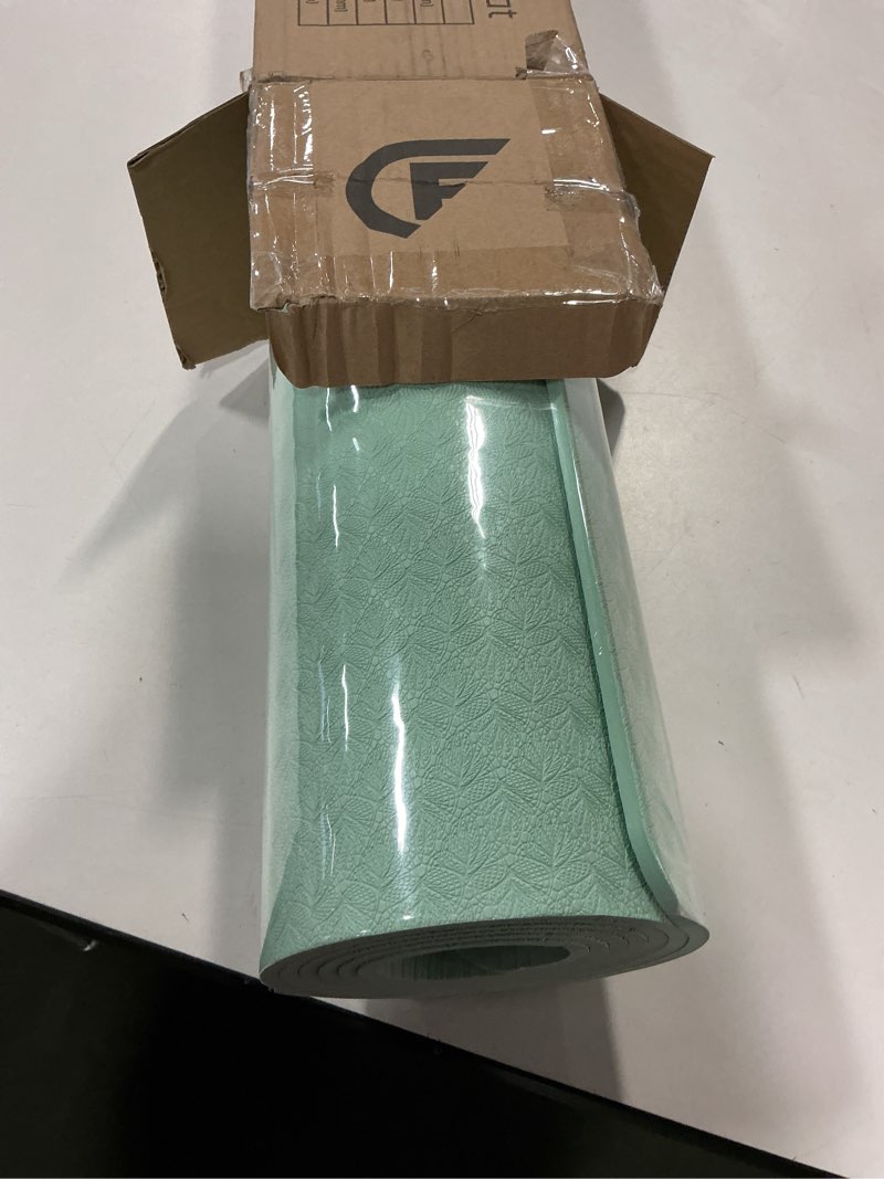 Condition photo showing New/Like New for Circuit Fitness by Marcy Non-Slip Multi-Purpose Exercise Yoga Mats with Carrying Strap Multi-Thickness, Multi-Color Options Mint Green (1/4-inch)