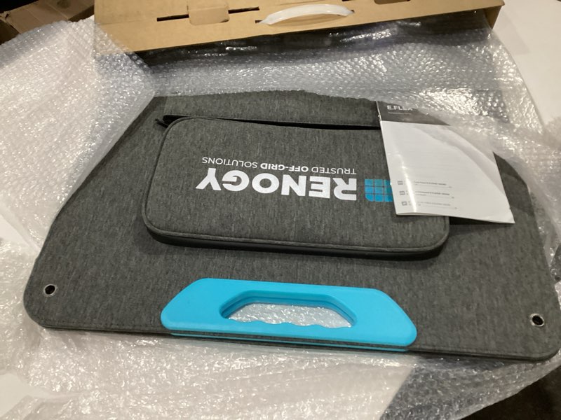 Condition photo showing New/Like New for Renogy 100 Watt Solar Panel, N-Type 100W Portable Solar Panels w/Kickstands, Foladable 25% High Efficiency Solar Charger for Power Station, USB-A&Type-C Output, for Camping, RV, SUV, Off-Grid Outdoor