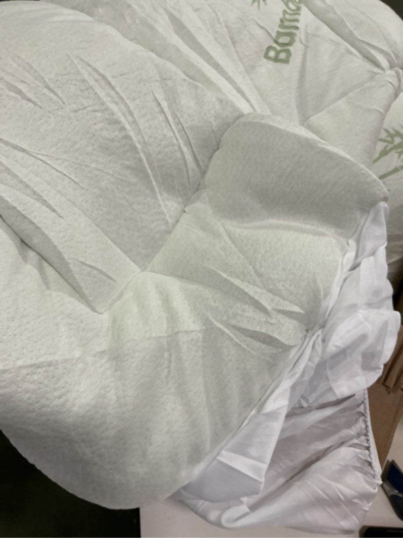 Condition photo showing Good Condition for Bamboo_Viscose Mattress Topper Queen Size, Cooling Extra Thick Breathable Mattress pad, 8-21”Deep Pocket Soft Quilted Fitted Mattress Cover with Down Alternative Fill