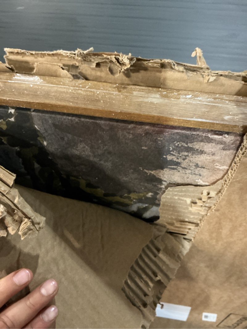 Condition photo showing Good Condition for VIYYIEA Framed Canvas Wall Art Vintage Decor, Country Orange Trees Earthy Room Decor Aesthetic, Kitchen Living Room Bedroom Bathroom Rustic Farmhouse Decorations, 8"x10" Orange Trees and Gate 10"L x 8"W