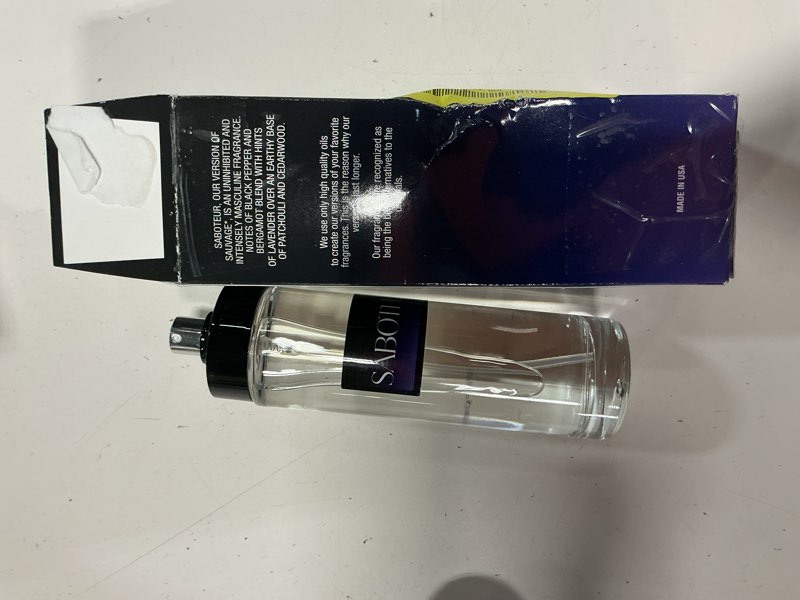 Condition photo showing Good Condition for pb parfumsbelcam saboteur eau de toilette spray for men - inspired by di.or s.auvage - fresh aromatic woody cologne with black pepper, bergamot & patchouli, long lasting masculine fragrance, 3.4 fl oz