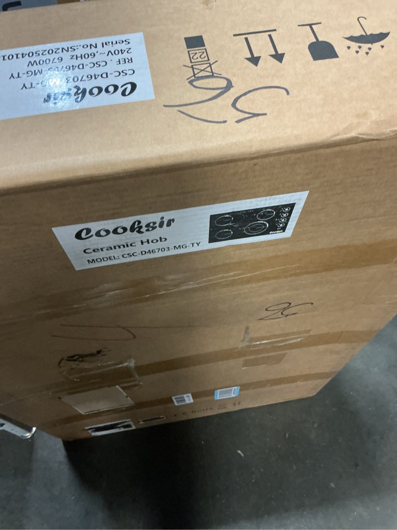 Condition photo showing Good Condition for electric cooktop 30 inch - 4 burner built-in(29.13"x19.3") glass ceramic stovetop 6700w, 30 inches electric cooktop with oval & expanded ring, knob control, overheat protection, 220v hard wire