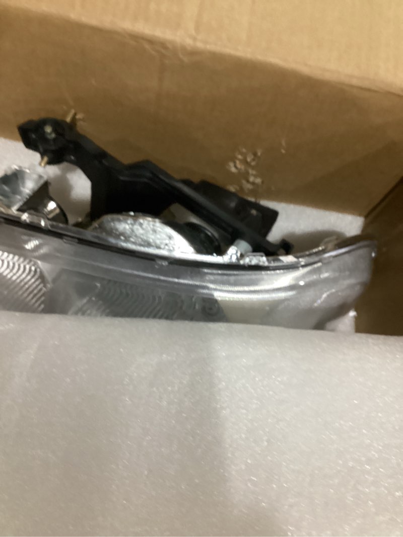 Condition photo showing As Is for MOSTPLUS Headlight Assembly Compatible with 1999-2006 GMC Sierra 1500 2500/00-06 GMC Yukon Front Lamp with Chrome Housing/Clear Lens/Clear Reflector Chrome/Clear/Clear