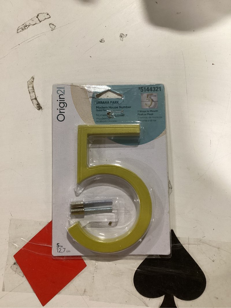 Condition photo showing As Is for Origin 21 Urbana Park 5-in Gold Number 5