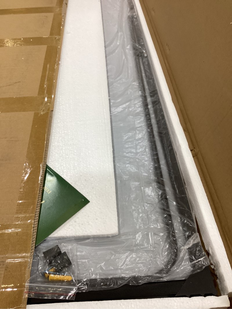 Condition photo showing New/Like New for SUNQUEEN 58"x19" Floor Mirror Full Length, Arched Full Length Mirror with Stand, Full Body Mirrors for Bedroom Living Room or Cloakroom Black Black 58"L x 19"W