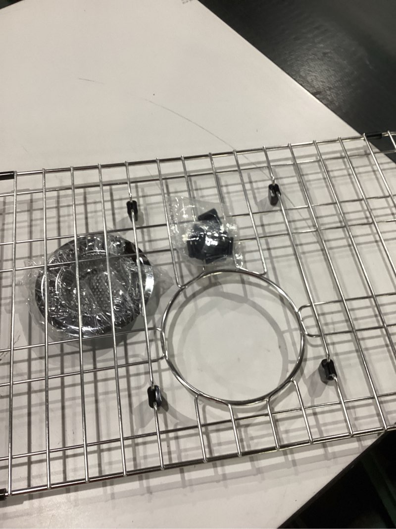 iPEGTOP Sink Bottom Grid, 23"x 13" Stainless Steel Sink Protector with Rear Drain Corner Radius 2", 