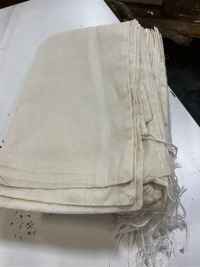 Condition photo showing New/Like New for tatuo pcs 12 x 15 inches cotton bags with drawstring large reusable produce bags linen empty storage pouches canvas fabric sachet for bread food storage 12 x 15 inches