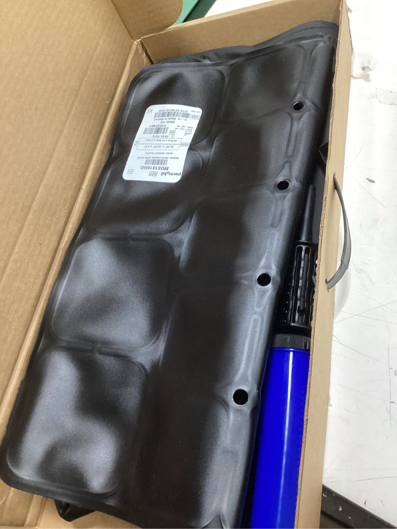 Condition photo showing Good Condition for roho mosaic cushion, heavy duty, inflatable seat cushion for office chair, wheelchair, cars, home living, & back aches support, adjustable cushion with stretchable cover & non-skid bottom, 18" x 16"