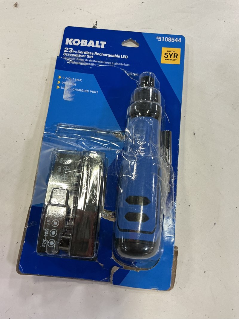 Condition photo showing As Is for kobalt kobalt 4-volt max 1/4-in cordless screwdriver (battery included and charger not included)