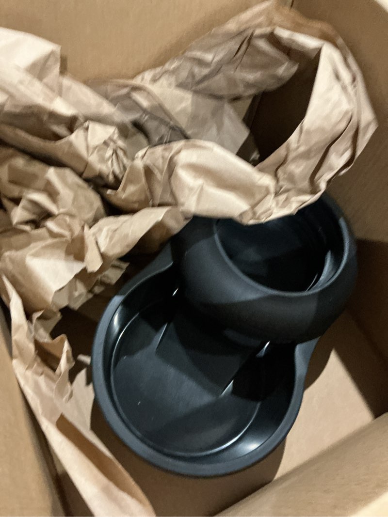 Condition photo showing As Is for petmate aspen pet lebistro gravity waterer, 2.5 gallon, made in usa breeze