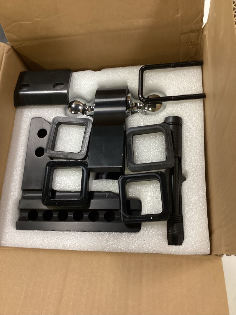 Condition photo showing Good Condition for kohree 6" adjustable trailer hitch with anti rattle hitch clamp fit 2 inch receiver, dual ball 2" and 2-5/16"(12,500 lbs gtw), drop/rise heavy duty aluminum tow hitch with 2 locking hitch pin 6" drop hitch black
