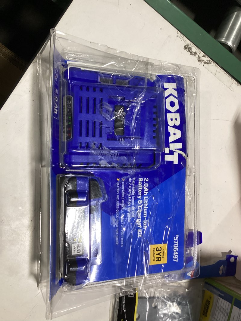 Condition photo showing Good Condition for kobalt 24 -volt 1 -pack lithium-ion ( 2 ah battery and charger )