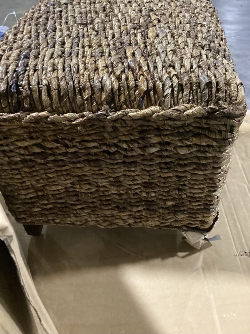 Condition photo showing Good Condition for arizona abaca square cushioned top stool with mahogany feet