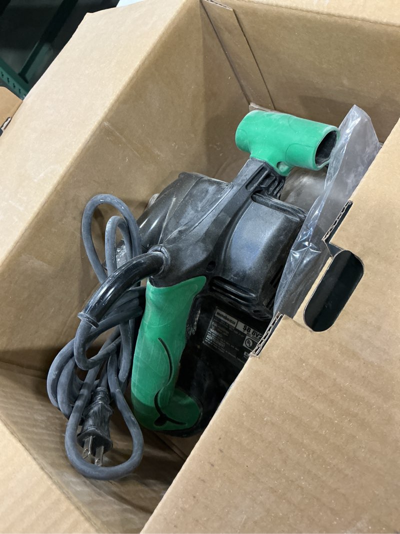 Condition photo showing As Is for Metabo HPT Belt Sander | 3 x 21 Inch | For Woodworking | Variable Speed | 9.0 Amp Motor | Soft Grip | 5-Year Warranty | SB8V2 Metabo HPT SB8V2