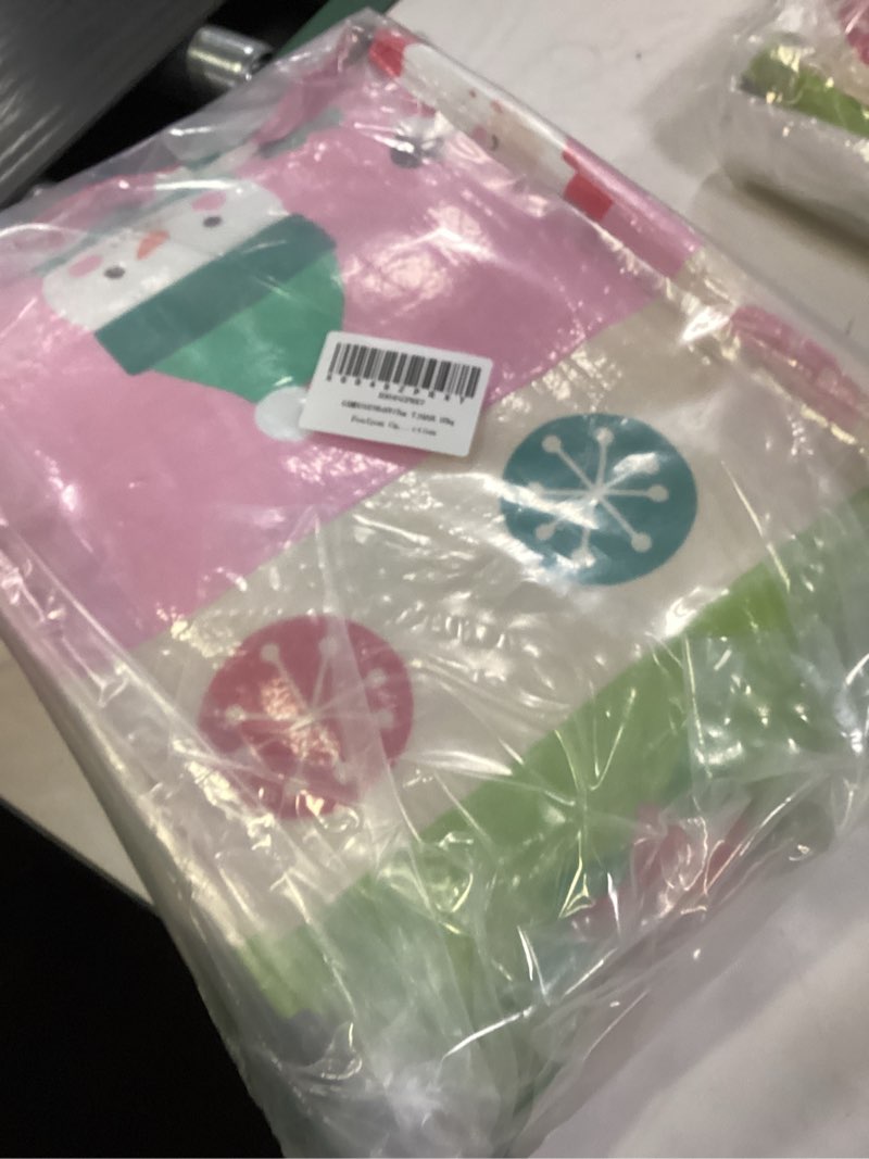 Condition photo showing New/Like New for Feelyou Cartoon Christmas 7 Piece Bedding Set, for Kids Boys Girls Santa Claus Snowman Comforter Cover Pink Xmas Theme Duvet Bedroom Decor Tree Bedspread Queen Size Collection Green Red Pink Queen