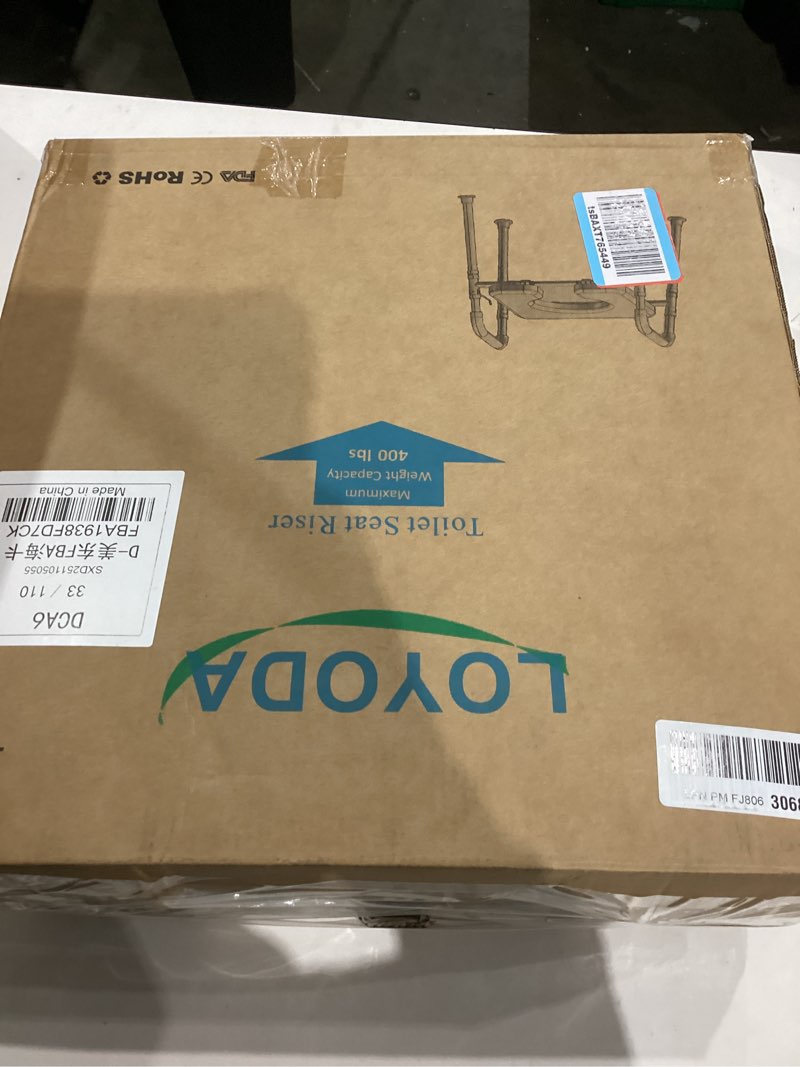 Condition photo showing New/Like New for Toilet Seat Risers for Seniors, Raised Toilet Seat with Padded Handles & Seat, 400 LBS Raised Toilet Seat with Adjustable Height & Width for Pregnant, Disabled, Handicapped,(Gray)