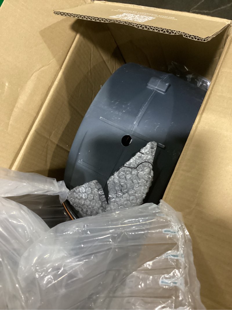 Condition photo showing As Is for giraffe tools hose reel 1/2‘’ 78 ft, heavy duty retractable garden hose reel with any length lock, slow return system, wall mounted and 180 deg swivel bracket 1/ 2"78 ft
