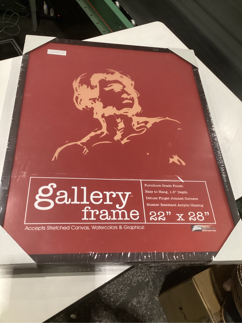 ambiance gallery wood 1.5" deep picture frames - 22"x28" espresso wood frame, shatter-resistant acry