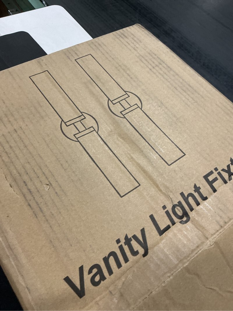 Condition photo showing Good Condition for Wall Sconces Set of Two, Hardwired Brushed Gold Bathroom Sconces Wall Lighting with Clear Glass, Mod