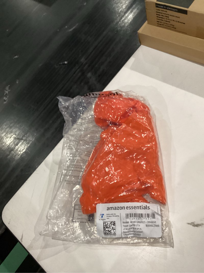 Condition photo showing New/Like New for Amazon Essentials Women's High Waist Swim Bottom (Available in Plus Size) Medium Orange