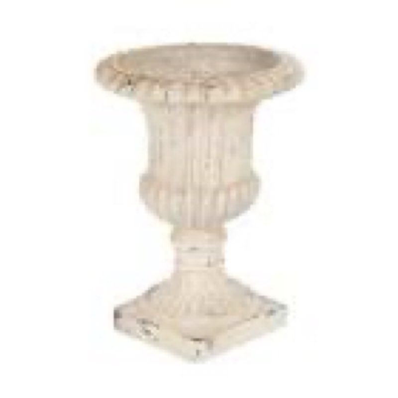 17.3 in. W x 24 in. H Round Lightweight Concrete Urn, Handmade Unique Design