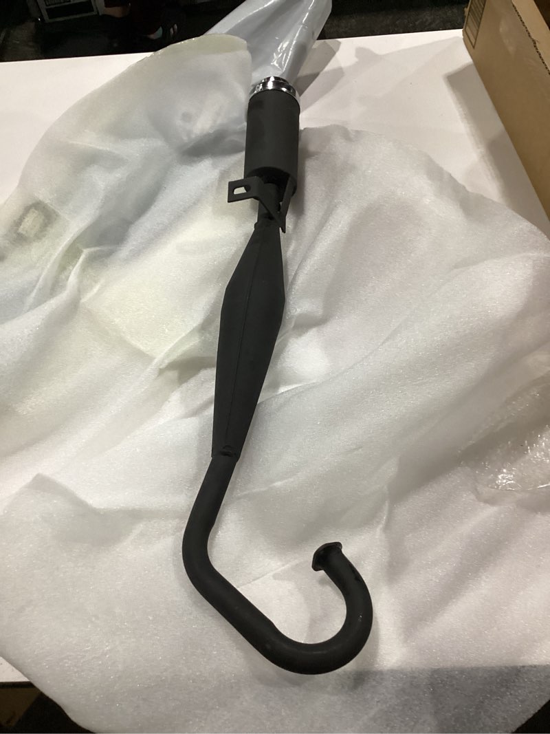Condition photo showing As Is for **does not have hardware with it**2-stroke muffler exhaust pipe with expansion chamber - angled design with pipe gasket - compatible with 47/49cc cag daytona pocket bikes, kids mini dirt bike - easy to install