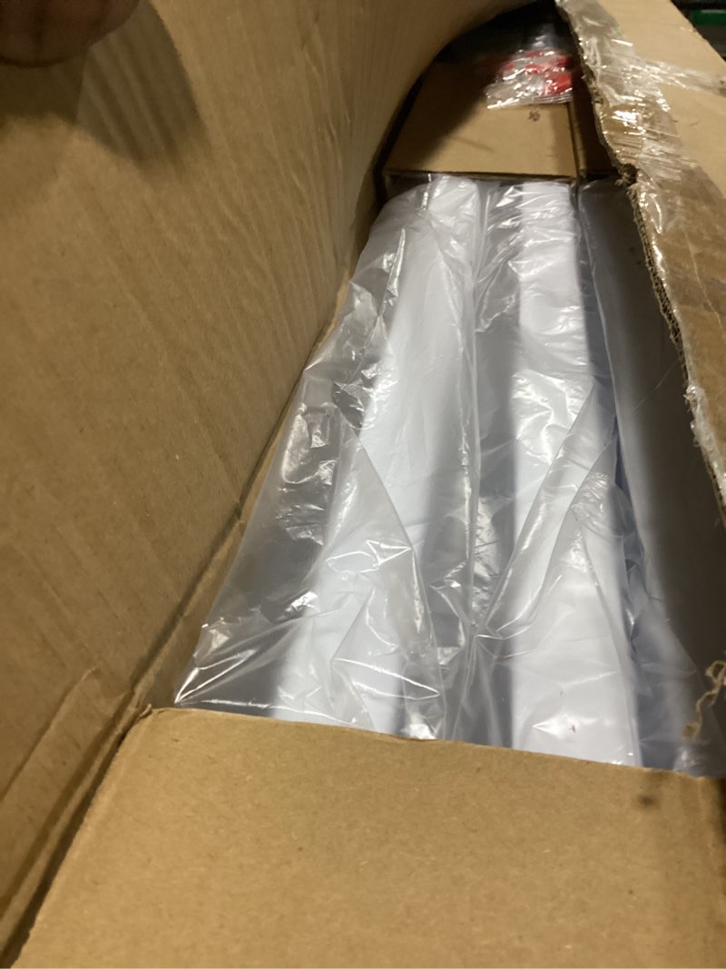 Condition photo showing As Is for hykolity 4 Pack 4FT LED Wraparound Light 40W 4 Foot LED Shop Lights for Garage, [2-lamp 32W Fluorescent Equiv.] 4400lm 4000K Wrap Light, Flushmount Office Ceiling Light Fixture ETL Listed