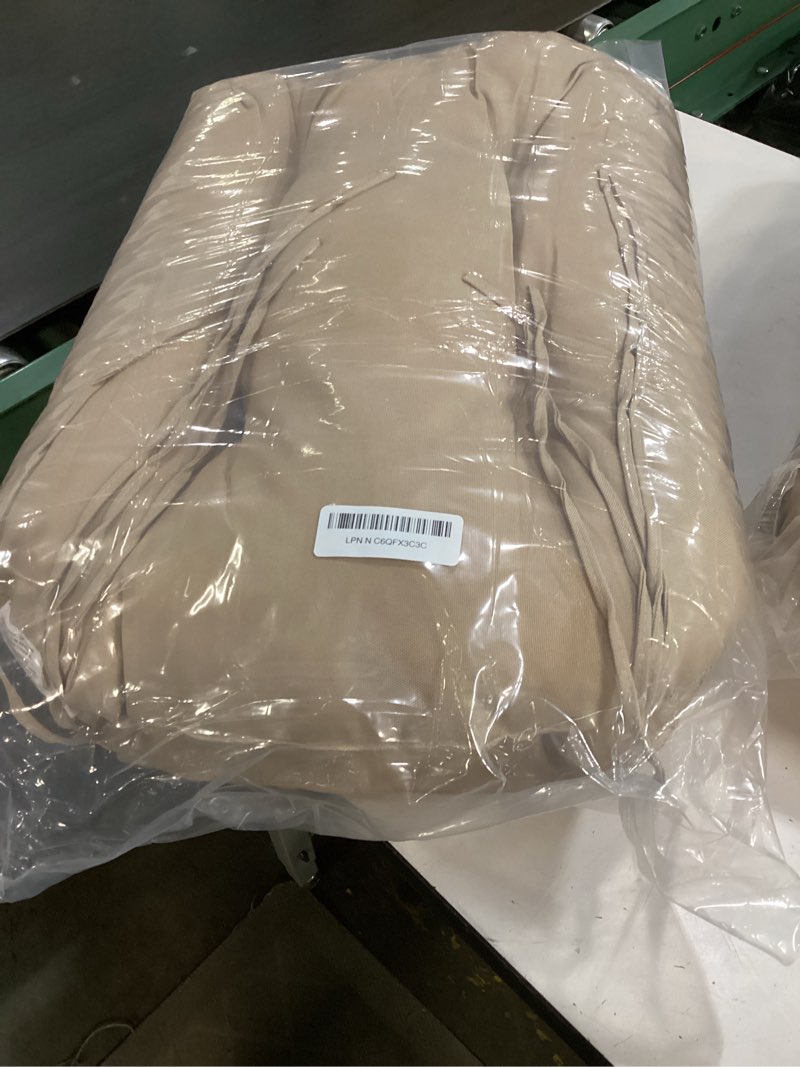 Condition photo showing Good Condition for ipynbap outdoor chair cushions set of 4, patio chair cushions with ties, 19x19+5” tufted outdoor seat cushions, waterproof patio furniture cushions, outdoor dining chair pads, beige beige 19*19+5”/4pcs