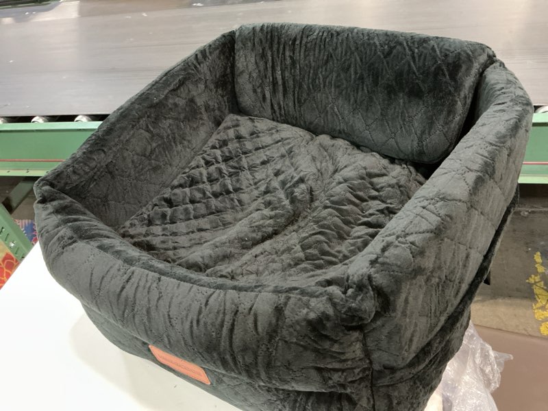 Condition photo showing Good Condition for Small Dog Car Seat, Memory Foam Dog Booster Car Seats with Thick Cushion for Medium Dogs Under 35lbs, Detachable Washable Dog Bed for Car, Pet Carseat with Storage Pockets,2 Safety Belts Black