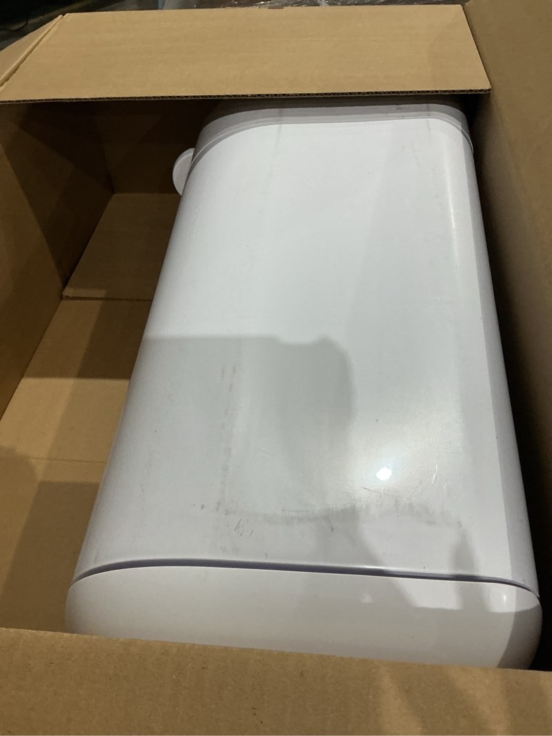 Condition photo showing As Is for diaper genie signature pail includes 1 easy roll refill with 18 bags | holds up to 846 newborn-sized diapers per refill new signature pail (white) + long-lasting refill