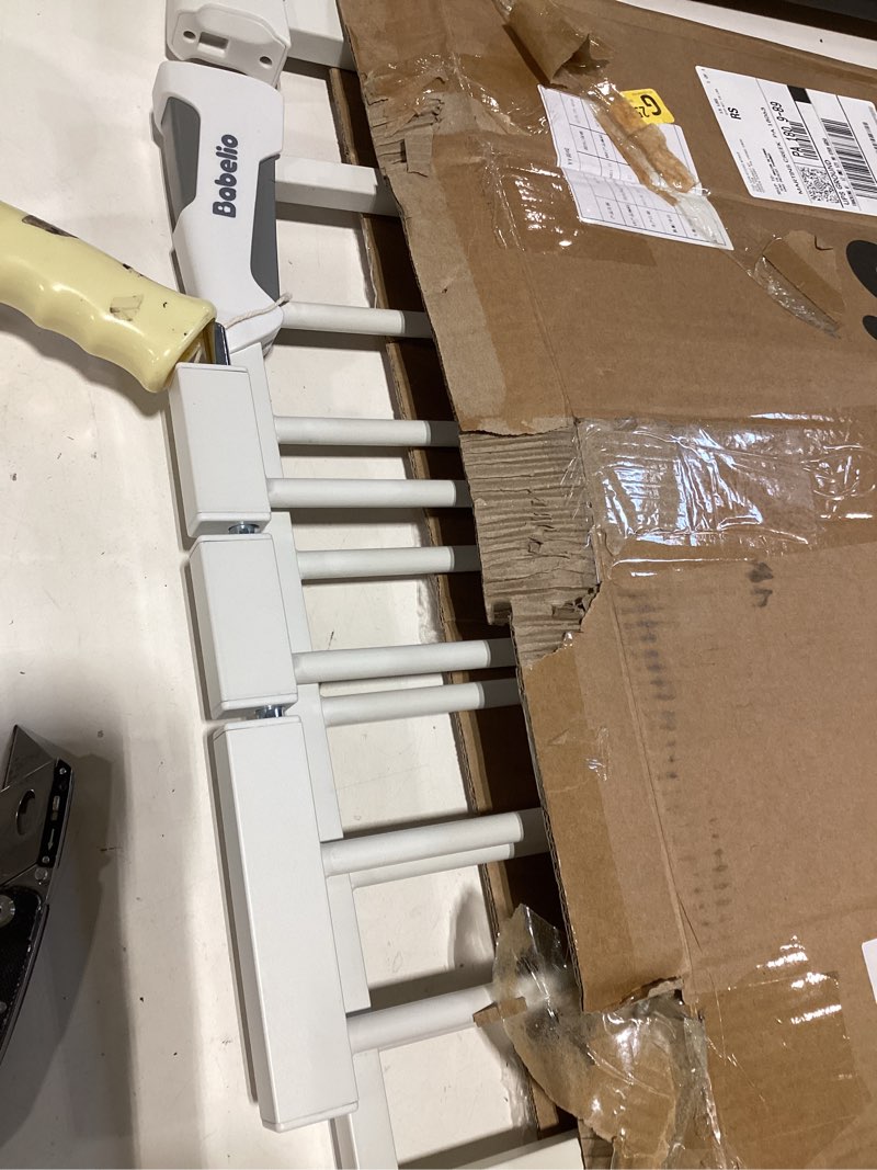 Condition photo showing Good Condition for babelio auto close baby gate with cat door,29-43" metal gate for doorway,stairs, house,easy walk thru with pet door,includes 4 wall cups and 3 extension pieces,white white 29-43" wide, 30" tall