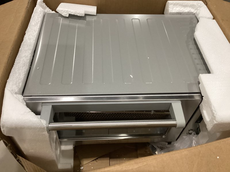 Condition photo showing As Is for Nuwave Bravo XL Pro Air Fryer Toaster Oven with Grill Combo, 2025 New Ultra-Fast Convection System, 35% Crispier, 2X More Even, 142 Presets, 50-500F, Smarter Probe, PFAS Free, 30QT, Stainless Steel Brushed Stainless Steel