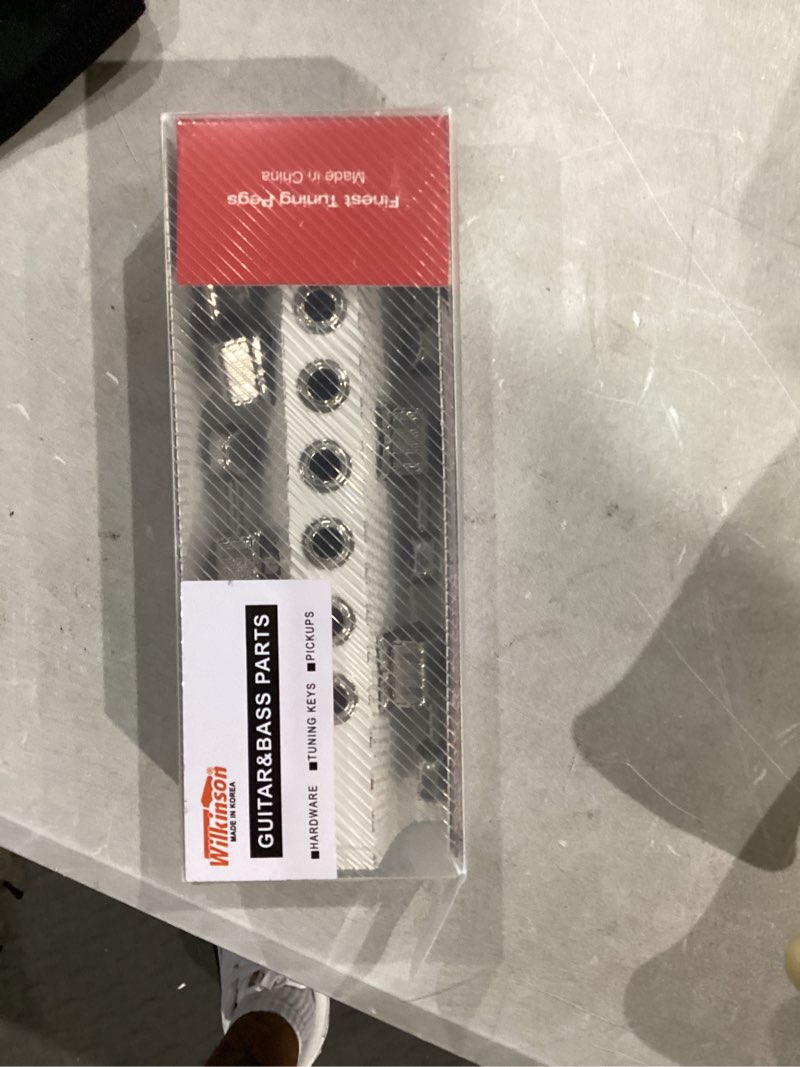 Condition photo showing Good Condition for wilkinson deluxe 6 inline vintage guitar tuners with split post guitar tuning keys peg machine heads for strat/tele guitars nickel