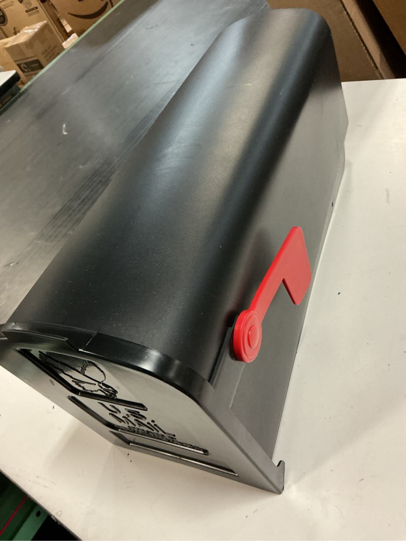 Condition photo showing Good Condition for architectural mailboxes parsons medium capacity, plastic post mount mailbox, black