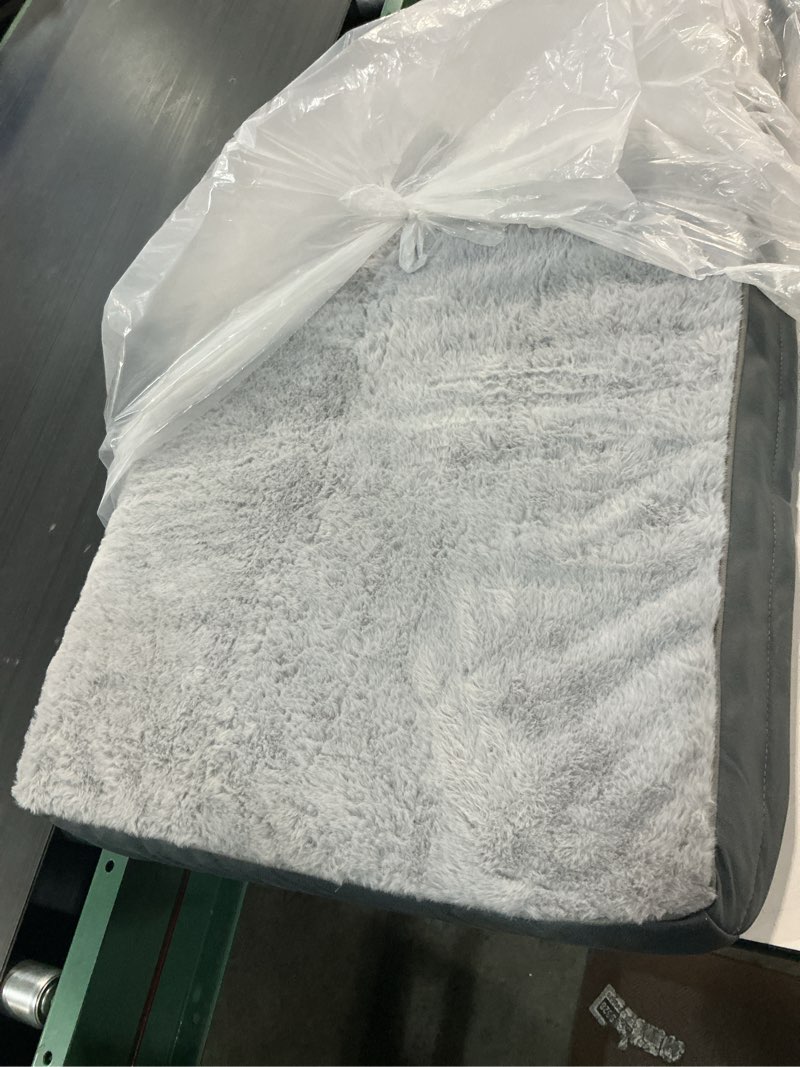 Condition photo showing Good Condition for Sunheir Orthopedic Dog Bed for Large Dogs - Big Waterproof Dog Crate Bed with Removable Washable Cover, Egg Crate Foam Support, Anti-Slip Bottom, Deluxe Plush Pet Bed Mat (Grey) Grey 35.0"L x 22.0"W x 3.0"Th