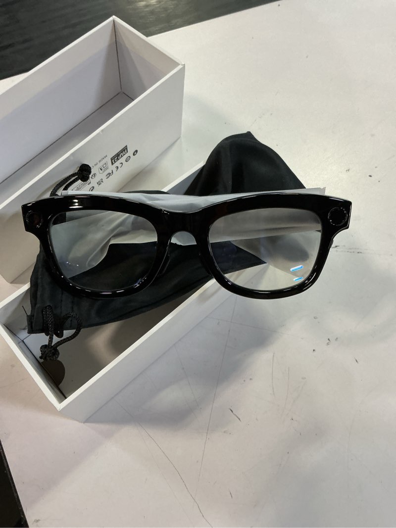 Condition photo showing Good Condition for ai smart glasses with camera stabilization - 8mp pov video recording, real-time ai translation, smart assistant, dual-mic noise canceling for travel & meetings - anti-blue light, black frame