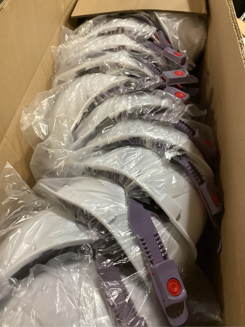 Condition photo showing Good Condition for Xuhal 12 Pieces 4 Point Suspension Hard Hat Bulk Safety Helmets with Vents and Cotton Brow Pad ABS Construction Hardhats for Safety Adjustable Ratchet Hard Hats for Work Head Protection White