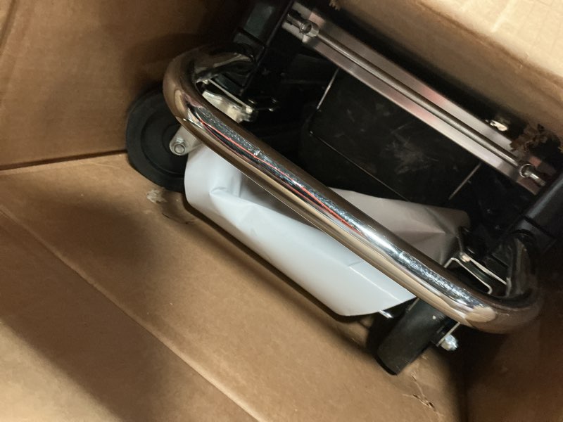 Condition photo showing Good Condition for aluminum 3-in-1 folding hand truck, 500lbs heavy duty dolly cart with 2 large 6-inch quiet rubber wheels, 2 360° swivel wheels, 2 bungee cords, portable dolly for home, office, warehouse, packages 3-in-1 500lbs aluminum alloy convertible cart