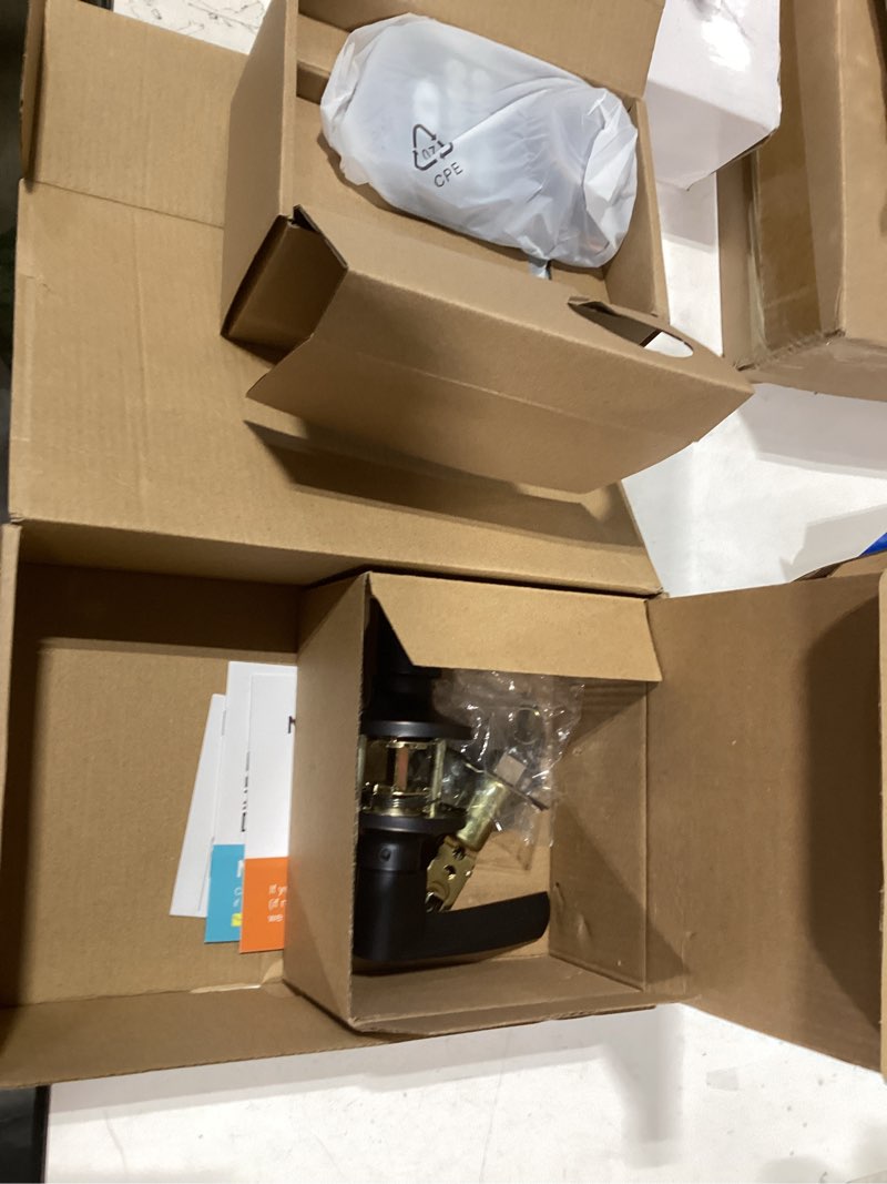 Condition photo showing item condition for Veise Keyless Entry Door Lock with 2 Lever Handles - Electronic Keypad Deadbolt, Easy Installation Digital Smart Front Door Lock Set, Oil Rubbed Bronze Oil Rubbed Bronze Door Lever