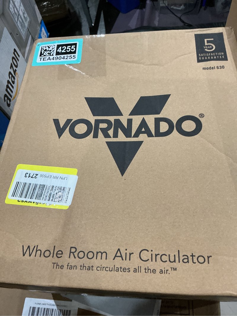 Condition photo showing Good Condition for vornado 630 mid-size whole room air circulator fan for home, 3 speed settings, adjustable tilt, removable grill, 9 inch, powerful airflow, manual control dial, quiet fan for bedroom, black