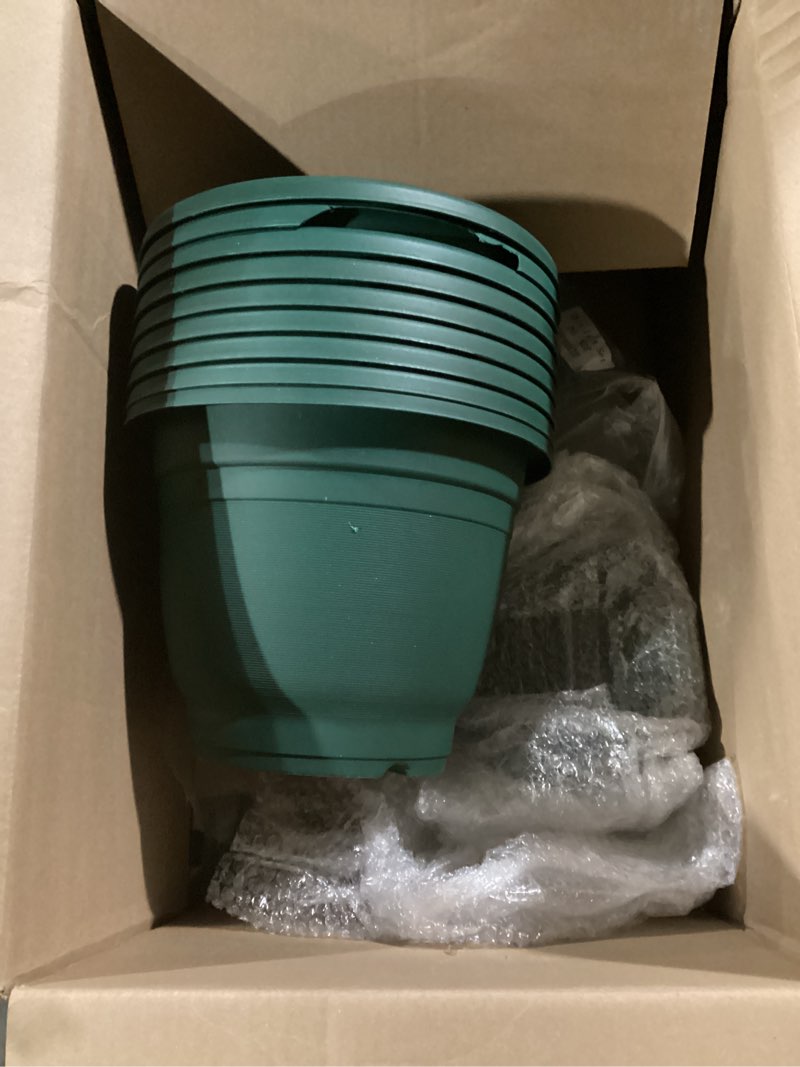 Condition photo showing As Is for similar  to photo milisten 8sets thickened plant nursery pots breathable gardening containers for home flowerpot use for growing roses and climbing plants includes trays for easy drainage 21.50x21.00x21.00cm