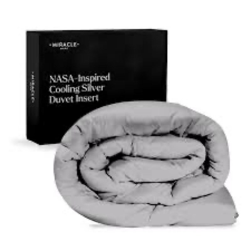 Miracle Made Temperature-Regulating Cooling Comforter - White King/California King - Pet Hair Resistant 3-Temperature-Zone Silver Infused Hypoallergenic Breathable Comforter - Cooling Blanket White King/Cali King