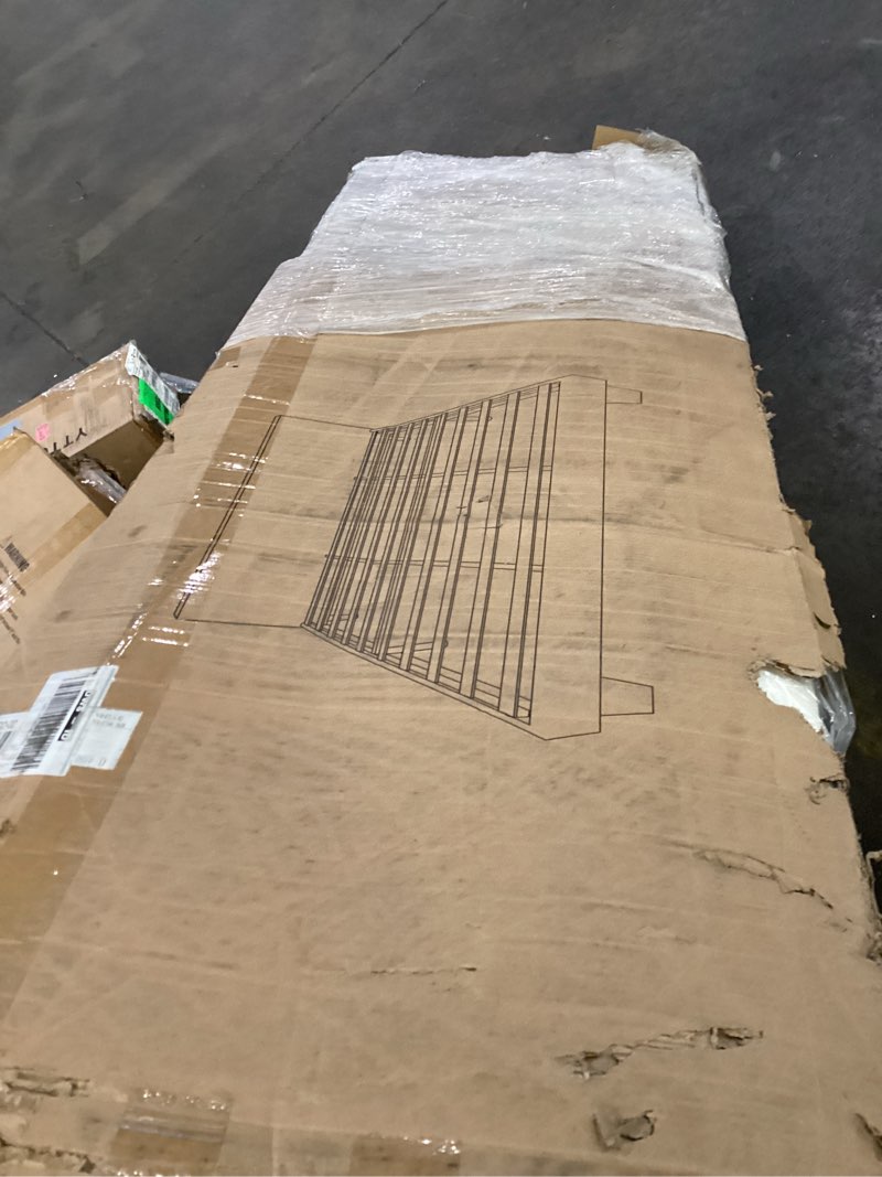 Condition photo showing As Is for king bed frame with headboard upholstered platform bed frame with teddy velvet headboard, wooden slats support/wing edge design/no box spring needed/easy assembly, beige king