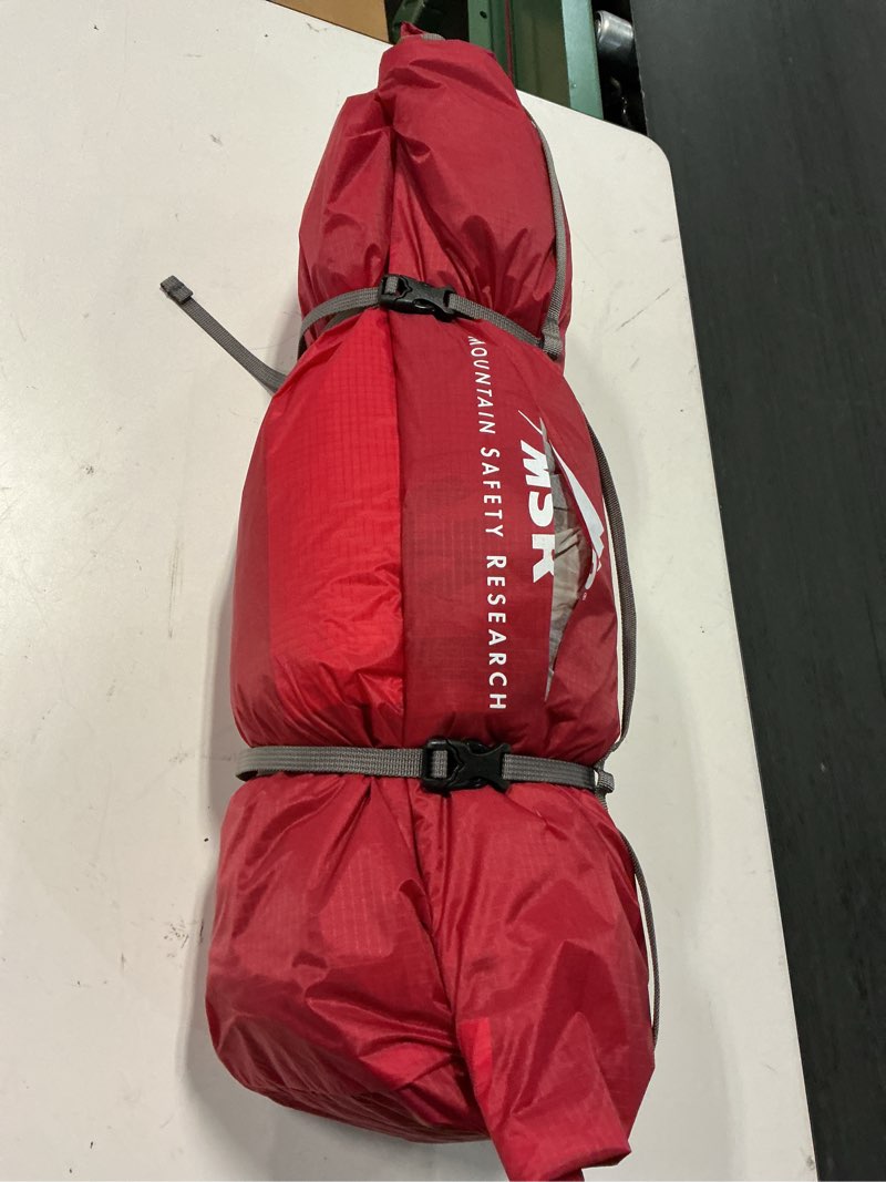 Condition photo showing As Is for msr hubba hubba lt 2-person lightweight backpacking tent